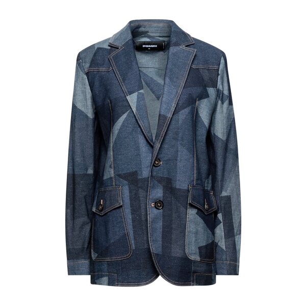【送料無料】 ディースクエアード レディース ジャケット&ブルゾン アウター Blazers Blue|asty