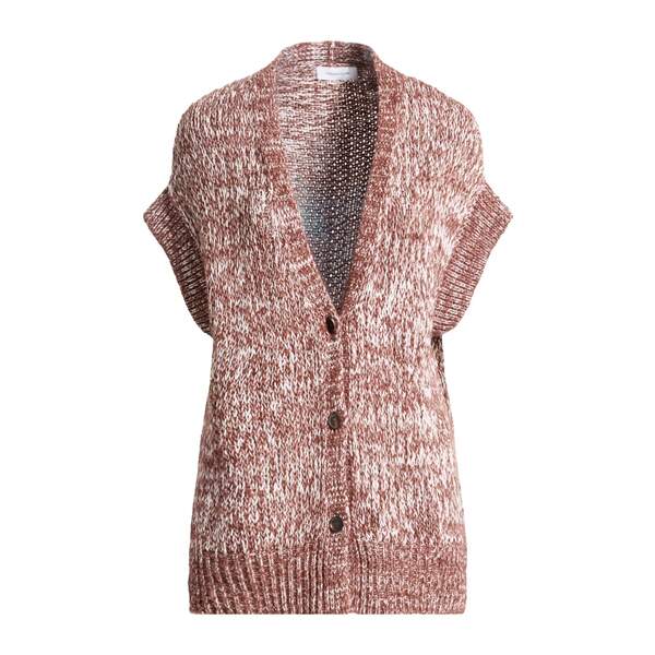 【貨物輸送無料】 ファビアナ フィリッピ レディース ジレー アウター Cardigans Brown