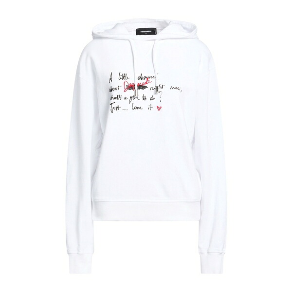 【貨物輸送無料】 ディースクエアード レディース パーカー・スウェットシャツ アウター Sweatshirts White
