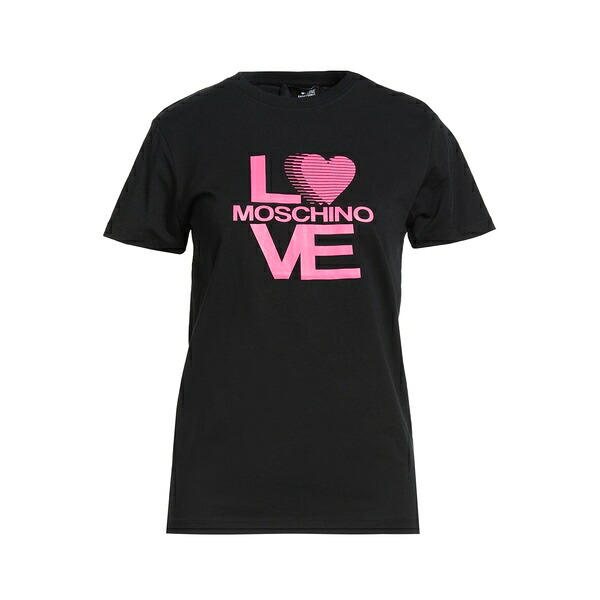 【送料無料】 モスキーノ レディース Tシャツ トップス T-shirts Black｜asty