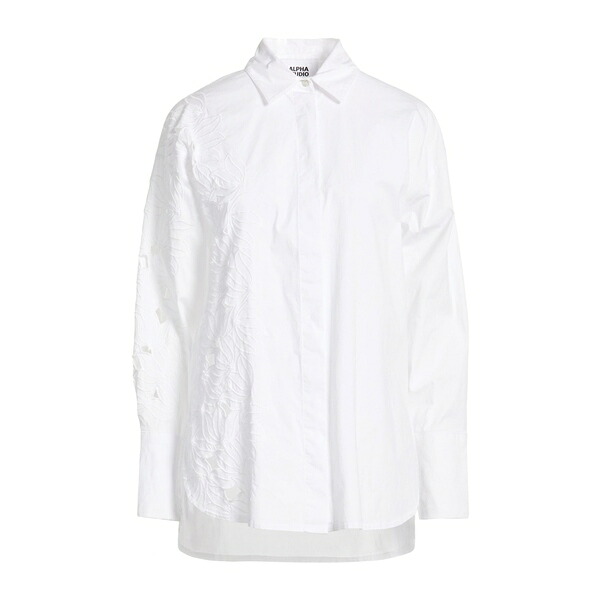 【送料無料】 アルファス テューディオ レディース シャツ トップス Shirts White|asty