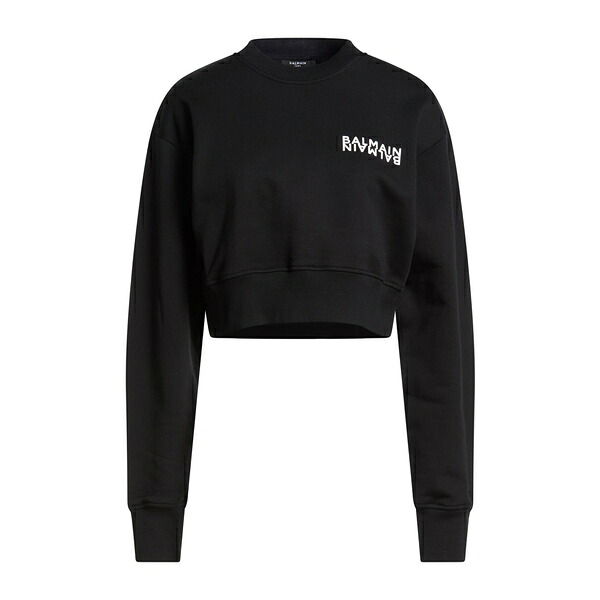 【貨物輸送無料】 バルマン レディース パーカー・スウェットシャツ アウター Sweatshirts Black