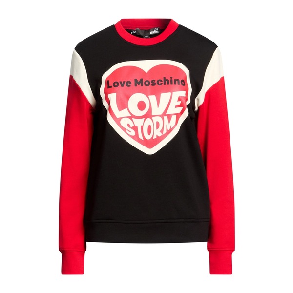 【貨物輸送無料】 モスキーノ レディース パーカー・スウェットシャツ アウター Sweatshirts Black
