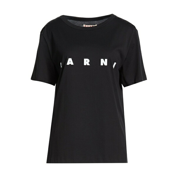 【送料無料】 マルニ レディース Tシャツ トップス T-shirts Black|asty