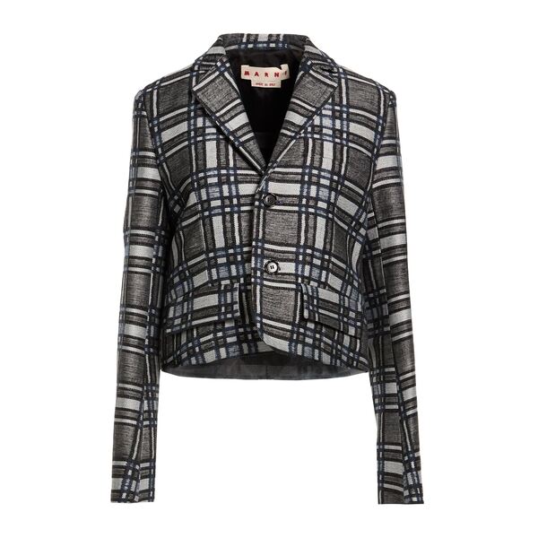 【送料無料】 マルニ レディース ジャケット＆ブルゾン アウター Blazers Black｜asty