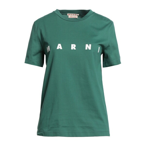 【送料無料】 マルニ レディース Tシャツ トップス T-shirts Green｜asty