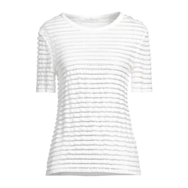 【貨物輸送無料】 エルマンノ シェルヴィーノ レディース 編み物\u0026プルオーバー アウター Sweaters White