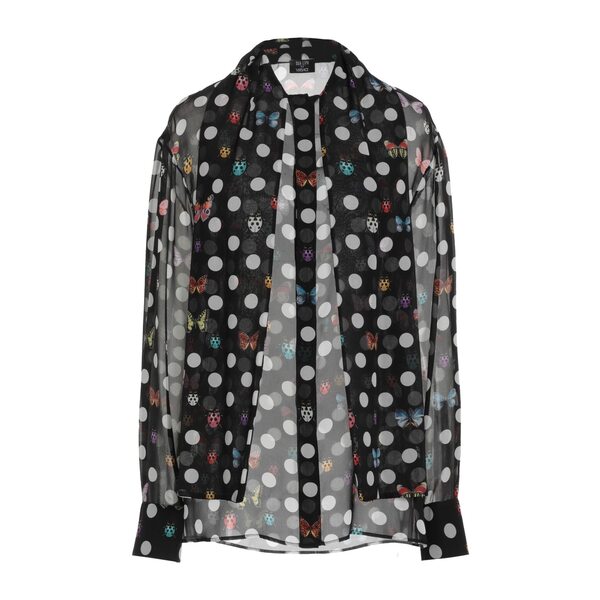 【送料無料】 ヴェルサーチ レディース シャツ トップス Shirts Black｜asty