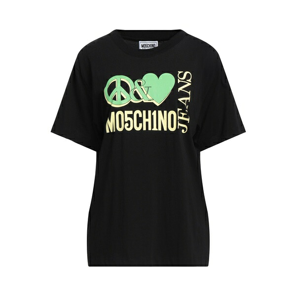 【送料無料】 モスキーノ レディース Tシャツ トップス T-shirts Black｜asty