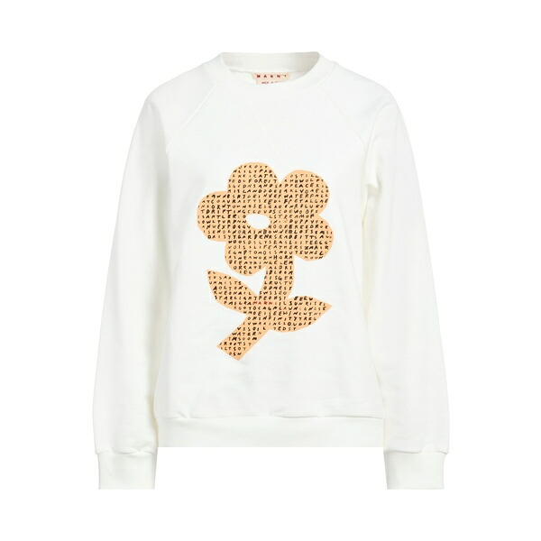 【貨物輸送無料】 マルニ レディース パーカー・スウェットシャツ アウター Sweatshirts White
