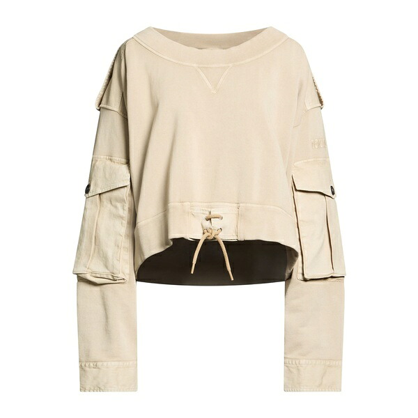 【貨物輸送無料】 ディースクエアード レディース パーカー・スウェットシャツ アウター Sweatshirts Beige