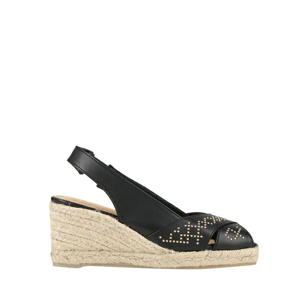 【貨物輸送無料】 カスタニエール レディース サンダル シューズ Espadrilles Black コンフォートサンダル-サンダル