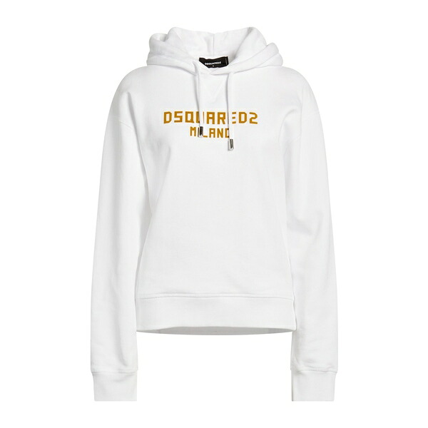 【貨物輸送無料】 ディースクエアード レディース パーカー・スウェットシャツ アウター Sweatshirts White