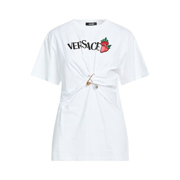 【貨物輸送無料】 ヴェルサーチ レディース プルオーバー トップス T-shirts White