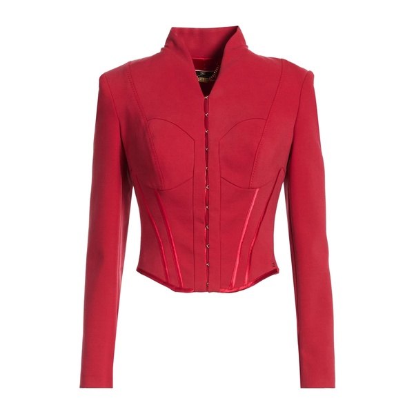 【貨物輸送無料】 エリザベスフランキ レディース 上衣＆上衣 アウター Jackets Red