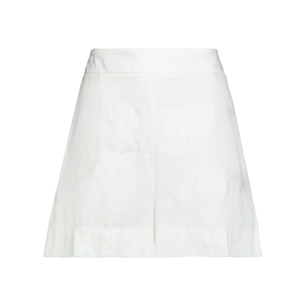 【送料無料】 エルマンノ シェルヴィーノ レディース カジュアルパンツ ボトムス Shorts & Bermuda Shorts White｜asty