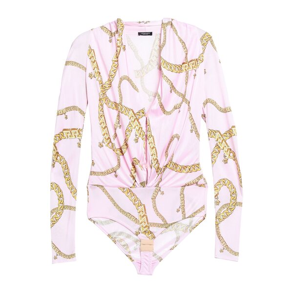 【送料無料】 ヴェルサーチ レディース Tシャツ トップス Bodysuits Pink|asty