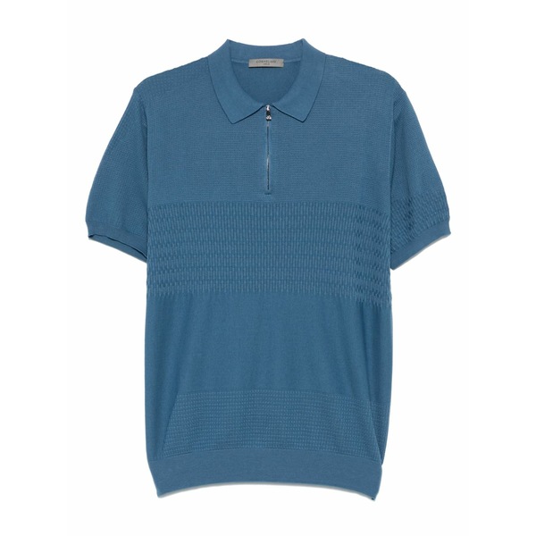コルネリアーニ メンズ ポロシャツ トップス Knit polo shirt Blue|asty