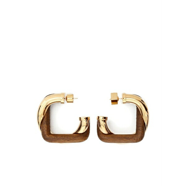 ジャクエムス レディース ピアス＆イヤリング アクセサリー Square hoop earrings Gold｜asty