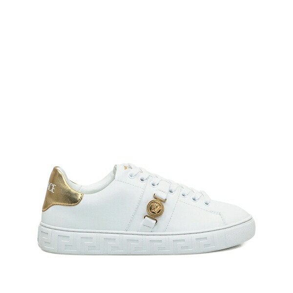 ヴェルサーチ レディース スニーカー シューズ Greek-key emblem sneakers White