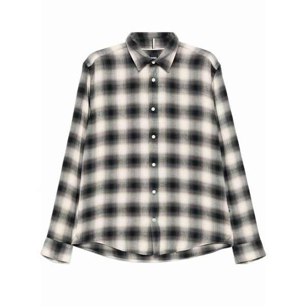 雇い主 メンズ プルオーバー トップス Plaid long-sleeves shirt Grey