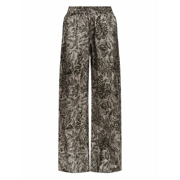 ゴールデングース レディース カジュアルパンツ ボトムス Floral-print elastic-waist straight trousers Grey|asty