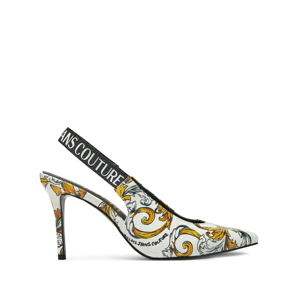 呼びりん探し回る レディース パンプス シューズ Logo-print pumps White