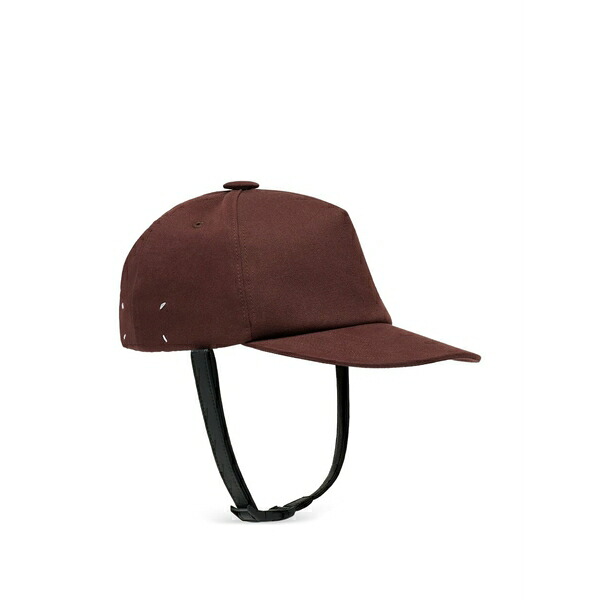 マルタンマルジェラ メンズ 鳥打ち帽 付属物 Strap-detail baseball cap hat Brown