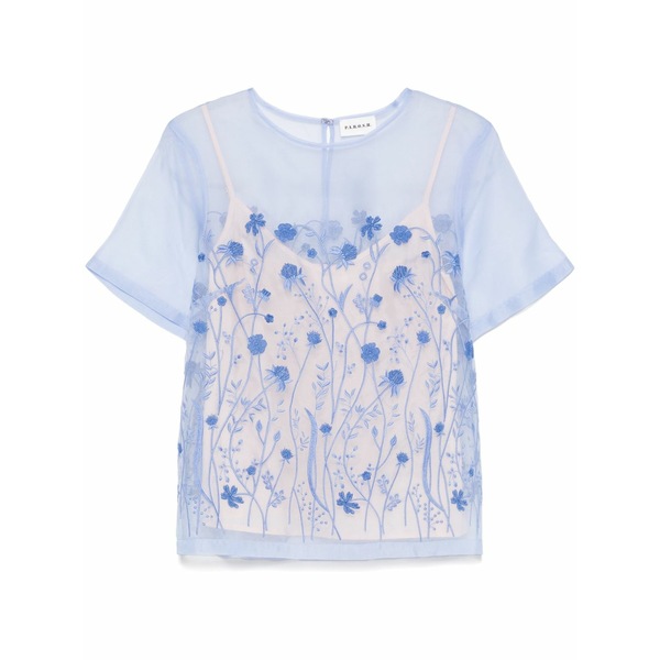 パロッシュ レディース Tシャツ トップス Sorgente t-shirt Blue｜asty