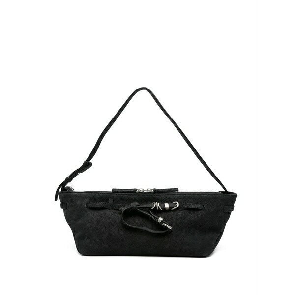 マージ シャー木材 レディース ショルダーバッグ 御徒面子 Drawstring shoulder bag Black