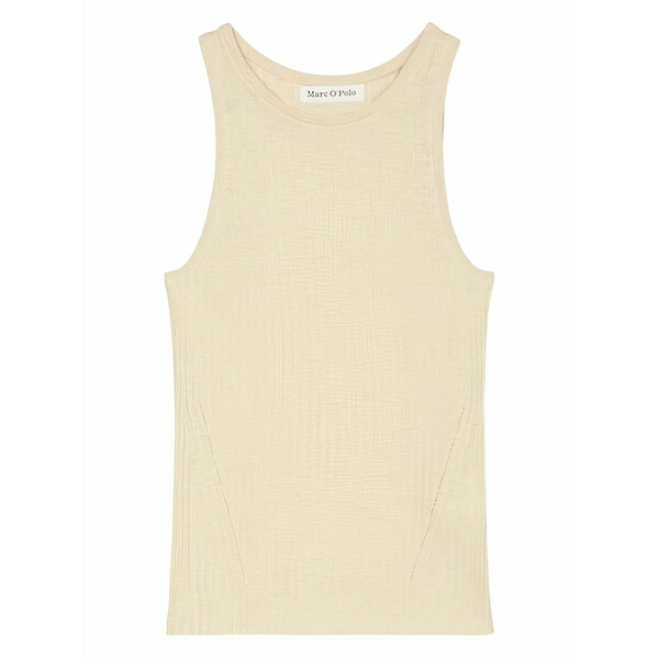 マルコポーロ レディース カットソー トップス Ribbed sleeveless tank top Neutrals｜asty