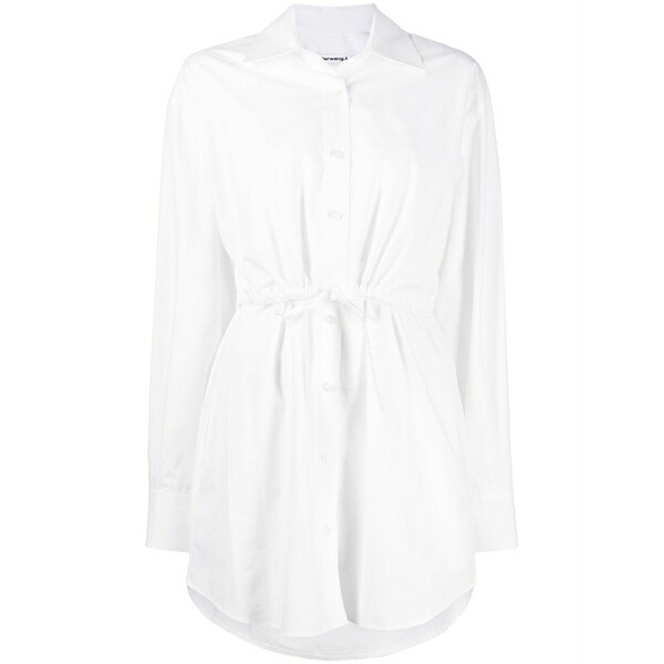 アレキサンダーワン レディース ワンピース トップス Layered cotton shirtdress White｜asty 56,540円