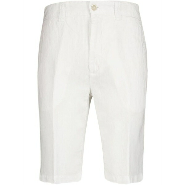 １２０％リノ メンズ カジュアルパンツ ボトムス Linen bermuda shorts White｜asty