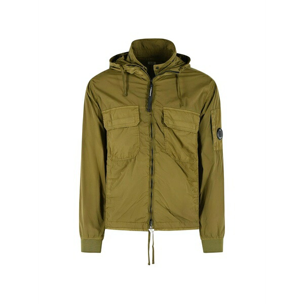シーピーカンパニー メンズ ジャケット＆ブルゾン アウター Chrome-r lens-detail hooded jacket Green｜asty