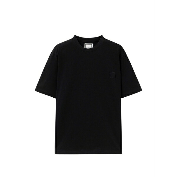 ウーヨンミ メンズ プルオーバー トップス Logo-lettering t-shirt Black