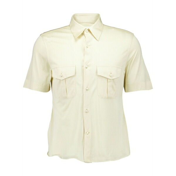 ジバンシー メンズ シャツ トップス Short-sleeve silk shirt Neutrals|asty