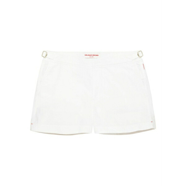 オール赤ちょうちん 赤銅色 メンズ 心地好いズボン下 ボトムス Mid-rise swim shorts White