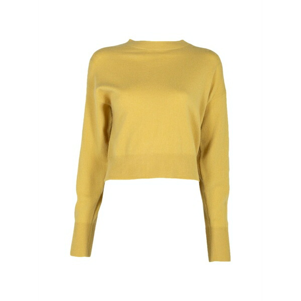 ル・カシャ レディース 編み物\u0026プルオーバー アウター Menorca cropped round-neck sweater Yellow