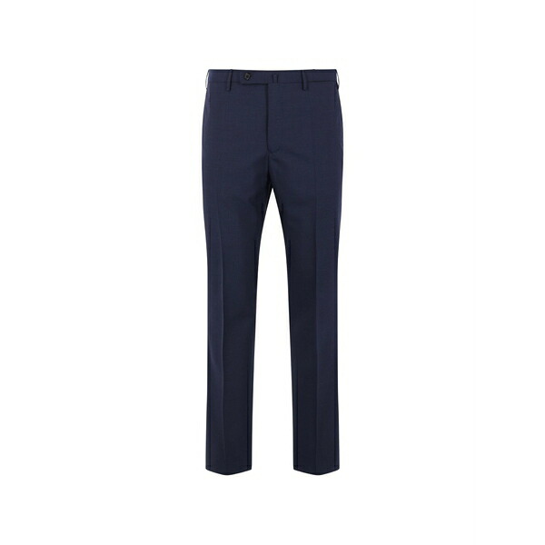 インコテックス メンズ 心地好いズボン下 ボトムス Virgin wool trousers Blue