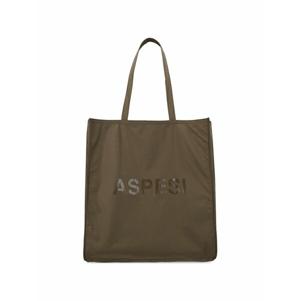 アスペジ レディース トートバッグ バッグ Logo-print tote bag Brown|asty