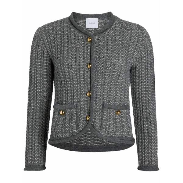 ジャンパトゥ レディース 上衣＆上衣 アウター Knitted fitted jacket Grey