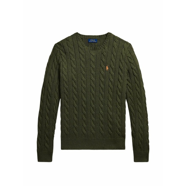 ラルフローレン メンズ ニット\u0026セーター アウター Cable-knit embroidered-logo sweater Green