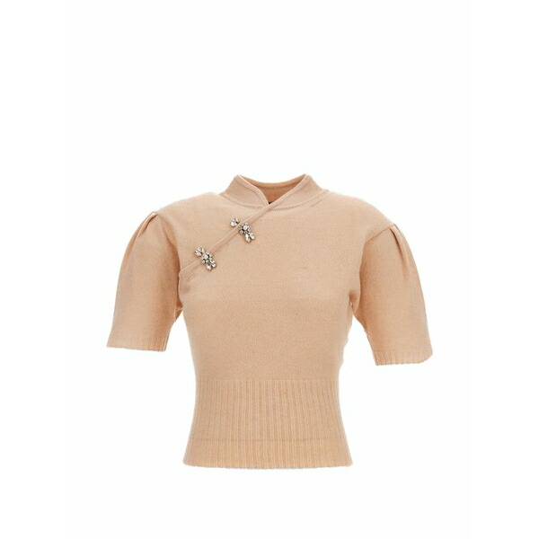 シモーネ・ロシャ レディース ジレー アウター Cashmere sweater Neutrals
