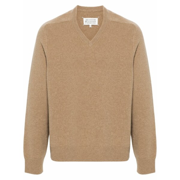 マルタンマルジェラ メンズ 編み物\u0026スウェーター アウター V-neck wool jumper Neutrals