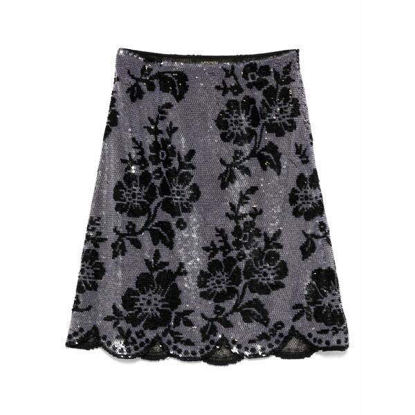 アシシュ レディース スコート ボトムス Sequin mesh skirt Black