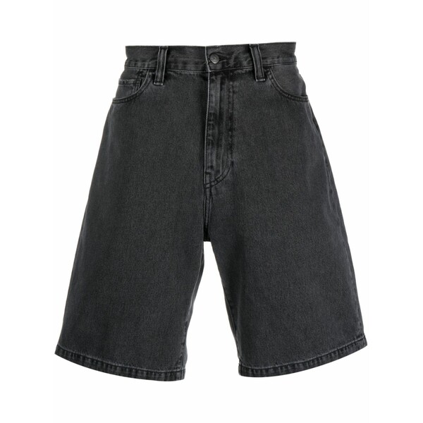 鉄道車両ハート形 メンズ 心地好いズボン下 ボトムス Logo demin shorts Black