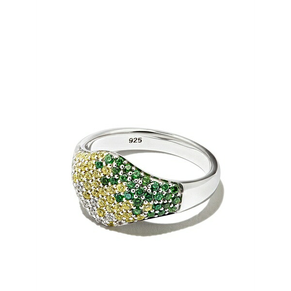 トムウッド レディース リング アクセサリー Gradient crystal-embellished ring Silver｜asty
