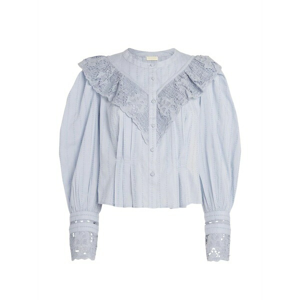 ウラ・ジョンソン レディース シャツ トップス Cybil long-sleeve blouse Blue｜asty