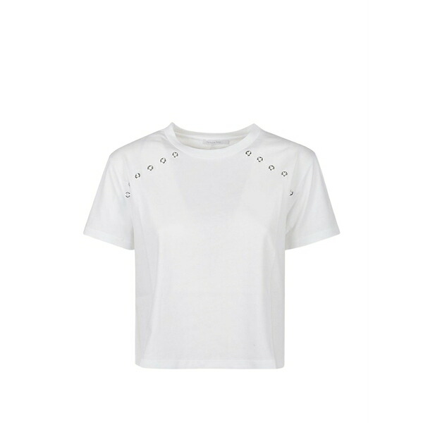 パトリツィア ペペ レディース プルオーバー トップス Eyelet-detail t-shirt White