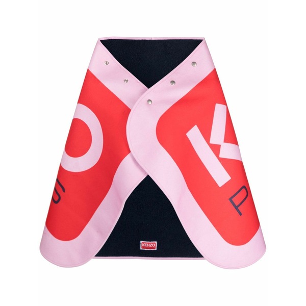 ケンゾー メンズ 消音装置・袈裟・えり巻き 添え物 Logo-print detail cape scarf Pink